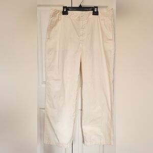 J.Crew Womens Ivory/Cream Lightweight Cotton Chino Pants Size 31